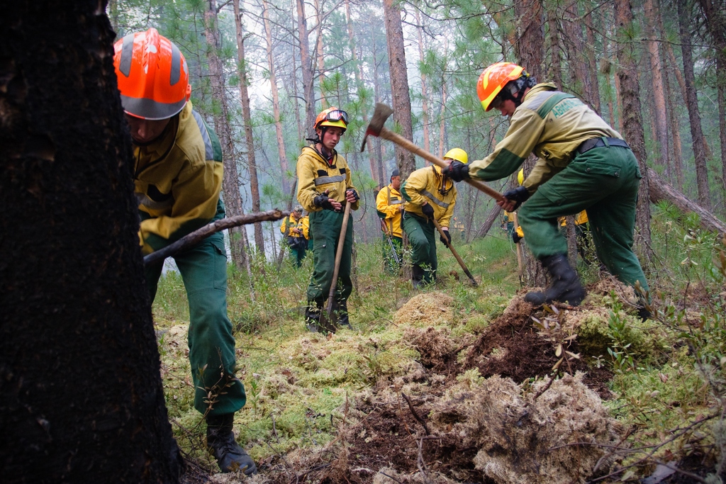 Более 300 человек работают на тушении лесных пожаров в Верхневилюйском районе Якутии