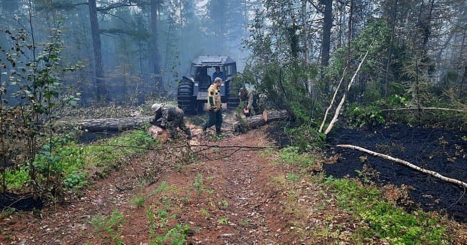 Лесные пожары не представляют угрозы селам Сунтарского района Якутии