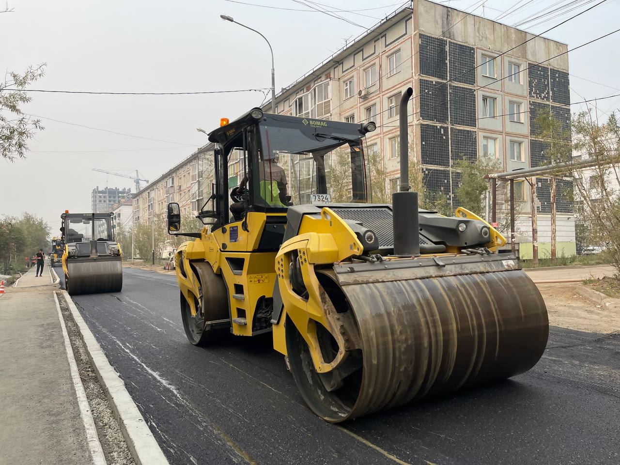 Якутск выполнил более половины плана по ремонту дорог на 2021 год