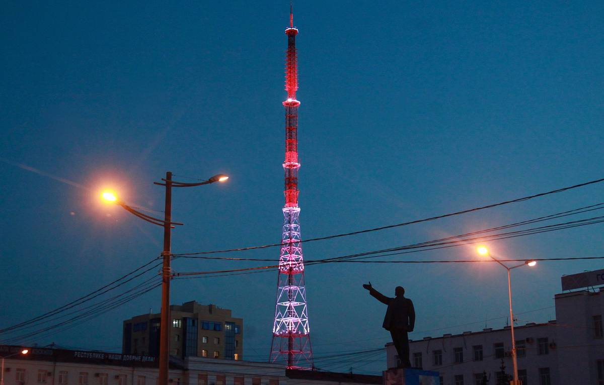 Якутская телебашня загорится цветами флага Новосибирской области