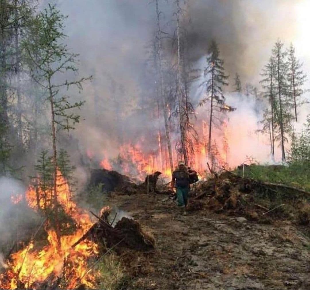 Около 450 человек тушат пожары в Кобяйском районе Якутии