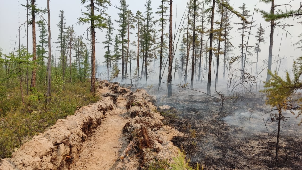 Дополнительную технику направят в село Кюбяинде для тушения лесного пожара
