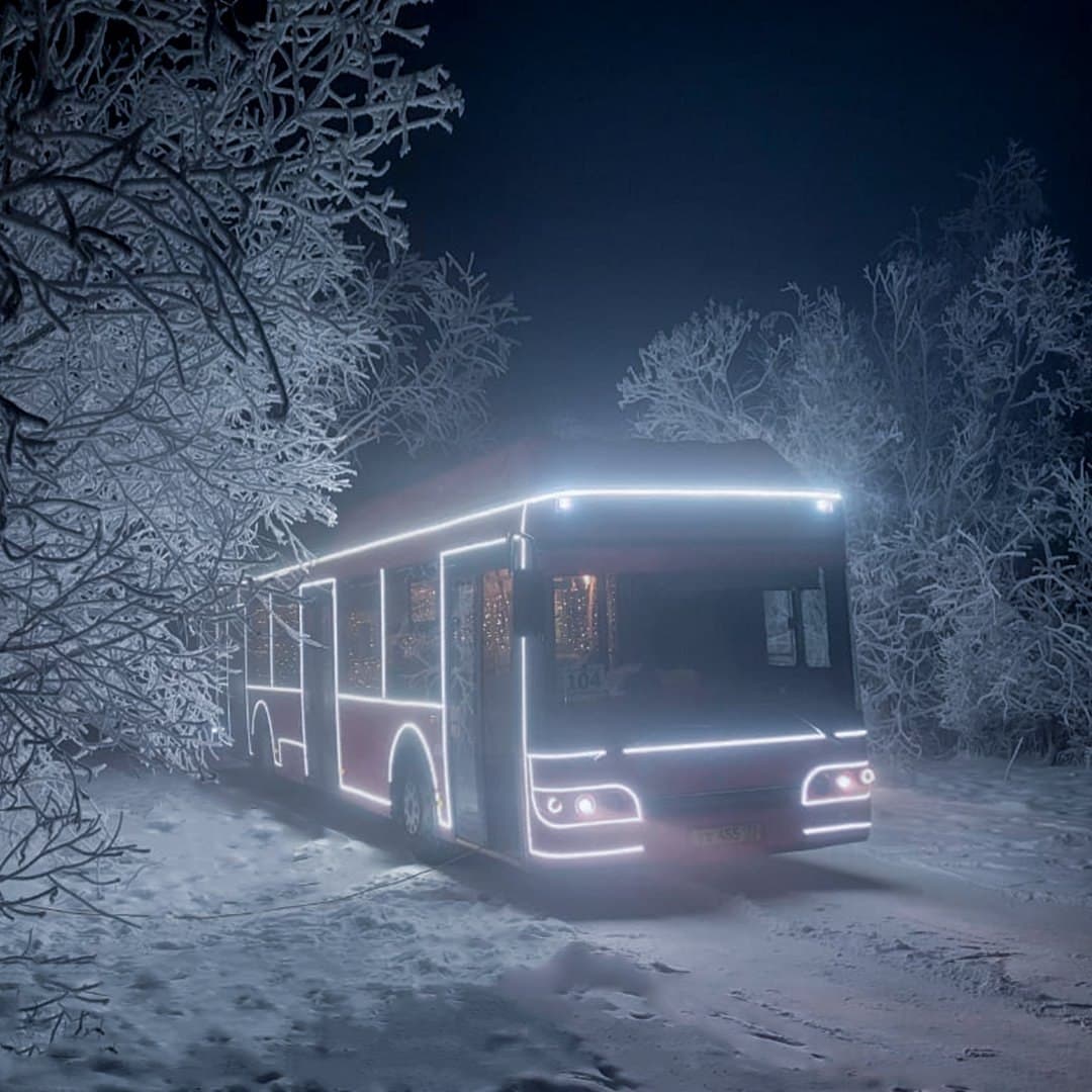 Новогодний автобус будет курсировать по Якутску и пригородам до 7 января