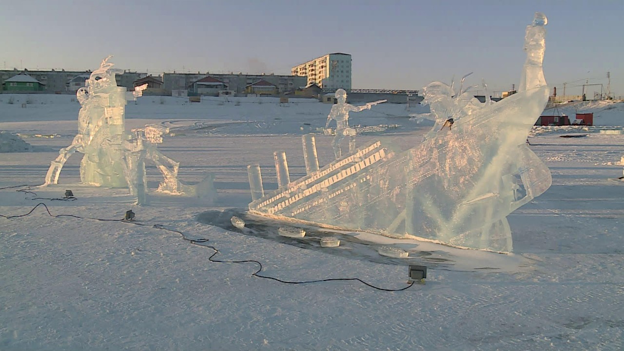 Конкурс ледовых и снежных скульптур прошел в Якутске