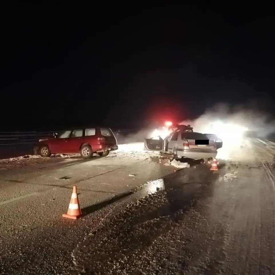 Машина загорелась из-за ДТП на трассе «Умнас» в Якутии