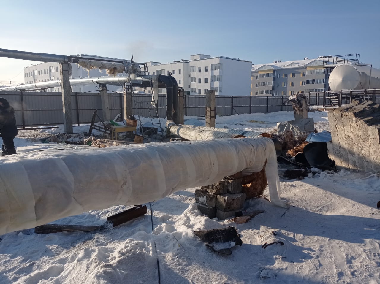 Отогрев проблемных участков ведут на сетях теплоснабжения в якутском селе Чурапча