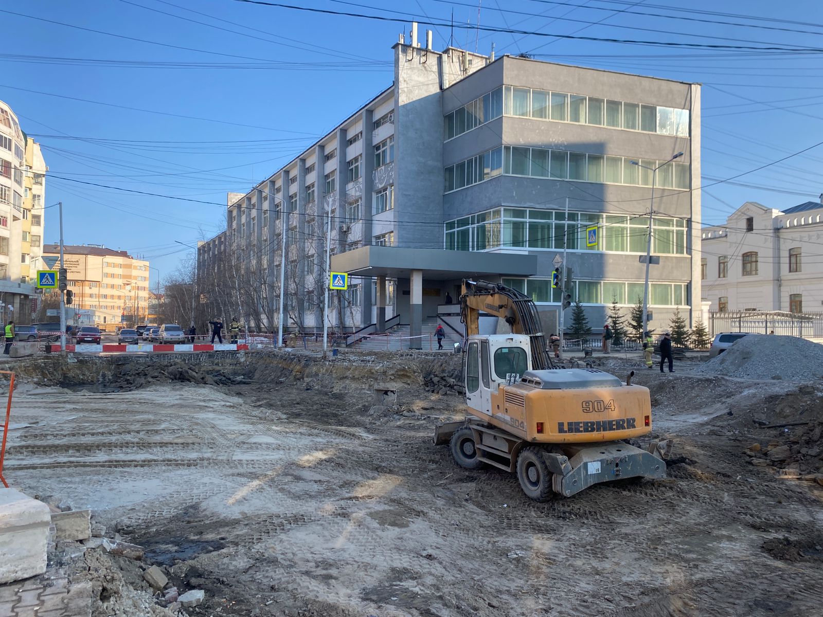 Повреждение газовой трубы во время ремонтных работ произошло в центре Якутска