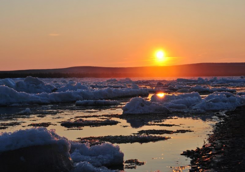 Ледоход на реке Лене в Якутии за сутки продвинулся на 105 километров