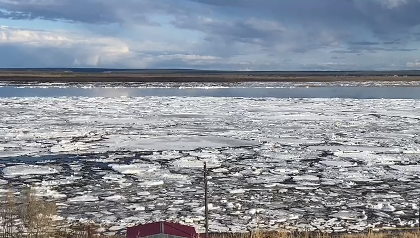 Ледоход на реке Лене достиг села Октемцы Хангаласского района Якутии