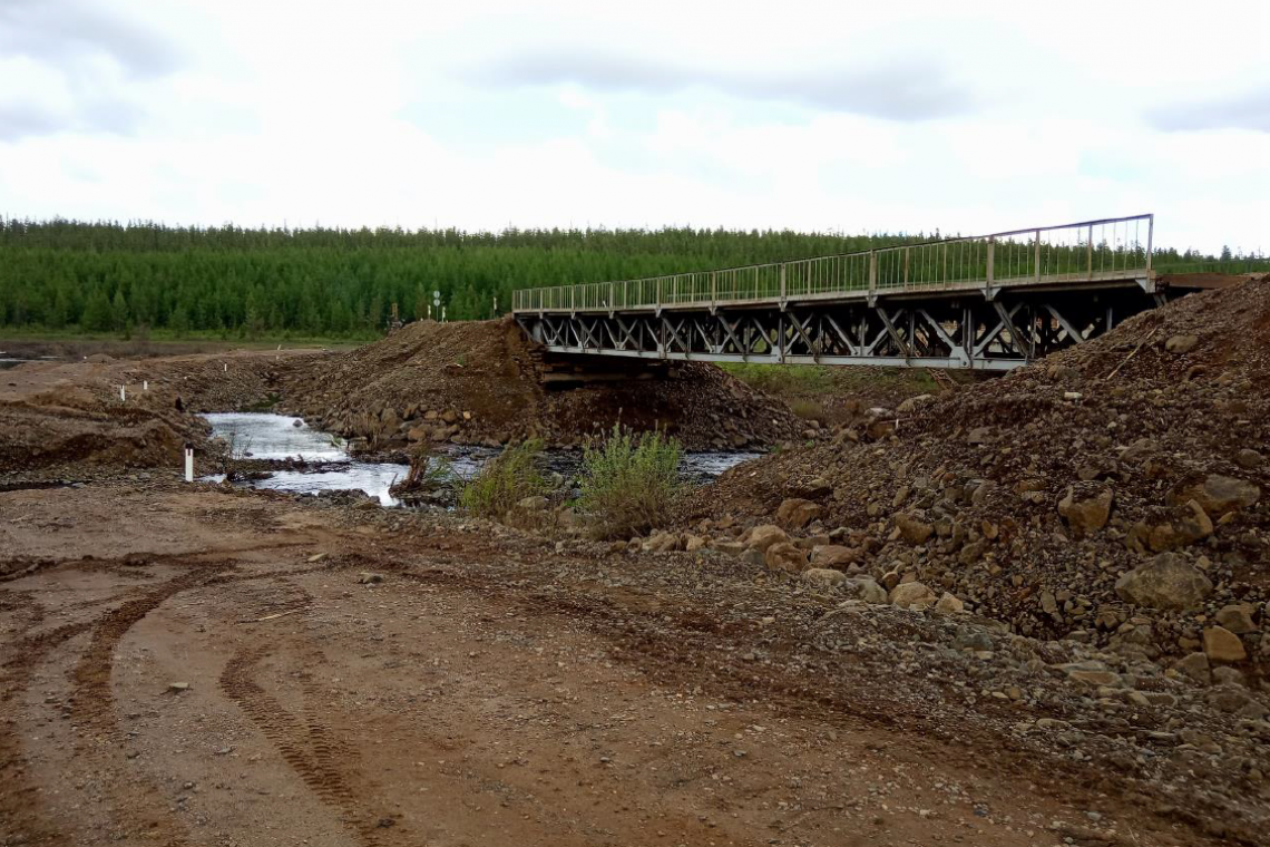Строительство 80-метрового моста началось в Мирнинском районе Якутии