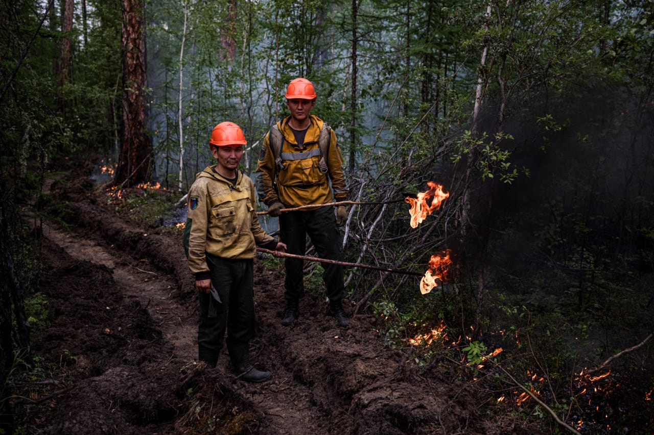 11 лесных пожаров действуют в Якутии