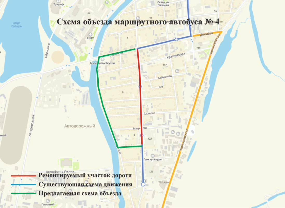 Движение автобуса №4 изменили в Якутске по 31 августа