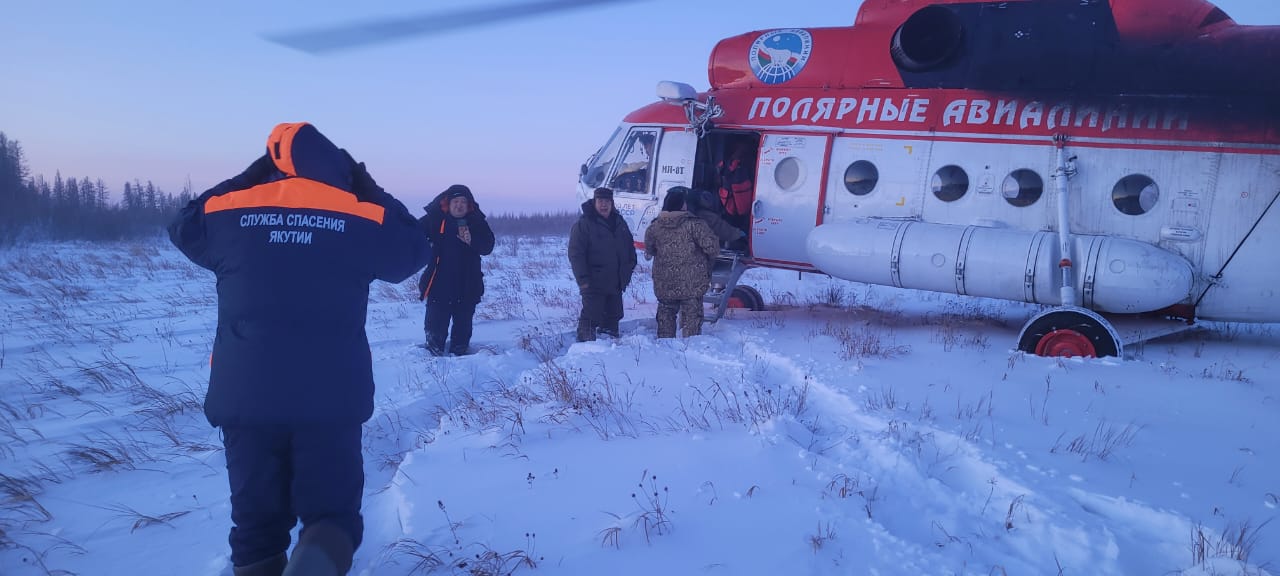 Служба спасения Якутии обнаружила группу охотников в Вилюйском районе