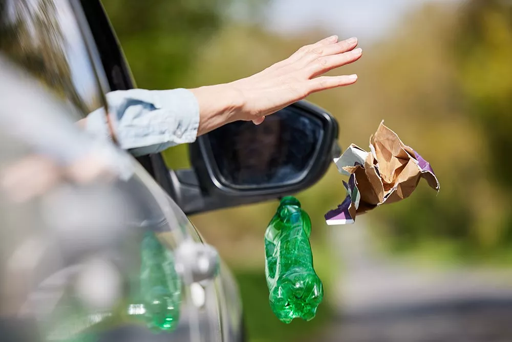 Поправки в закон о выбросе мусора из автомобилей вступили в силу