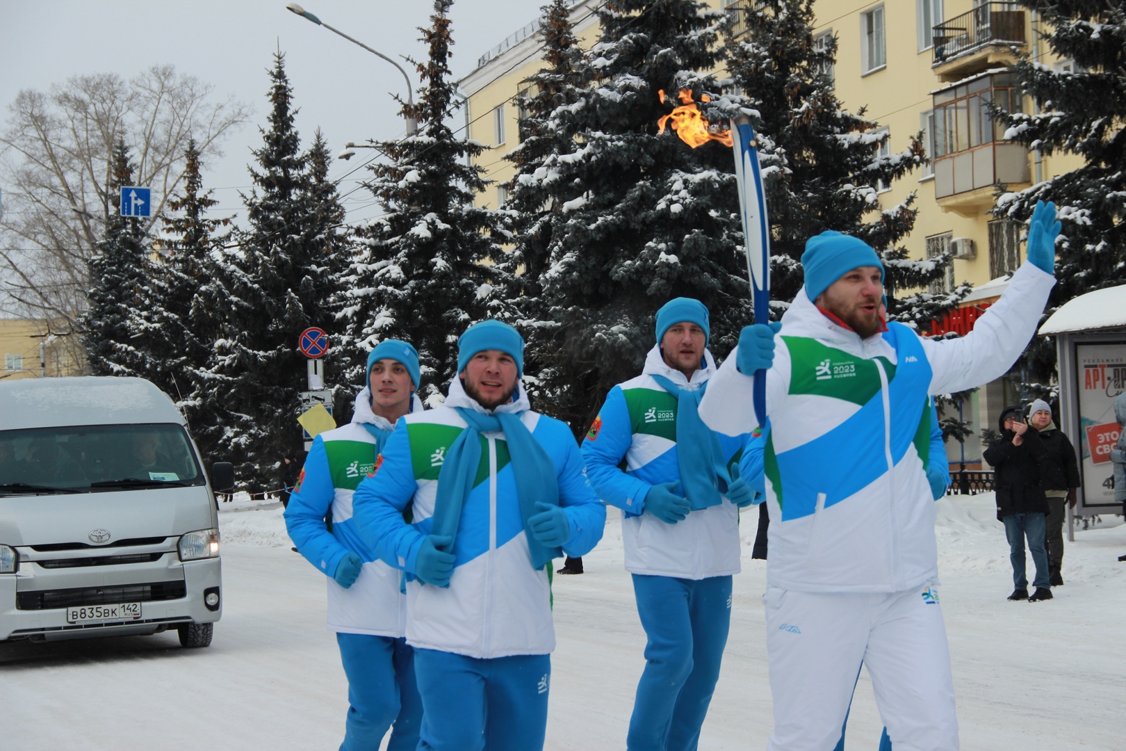 Кузбасс встречает эстафету огня зимних спортивных игр «Дети Азии»