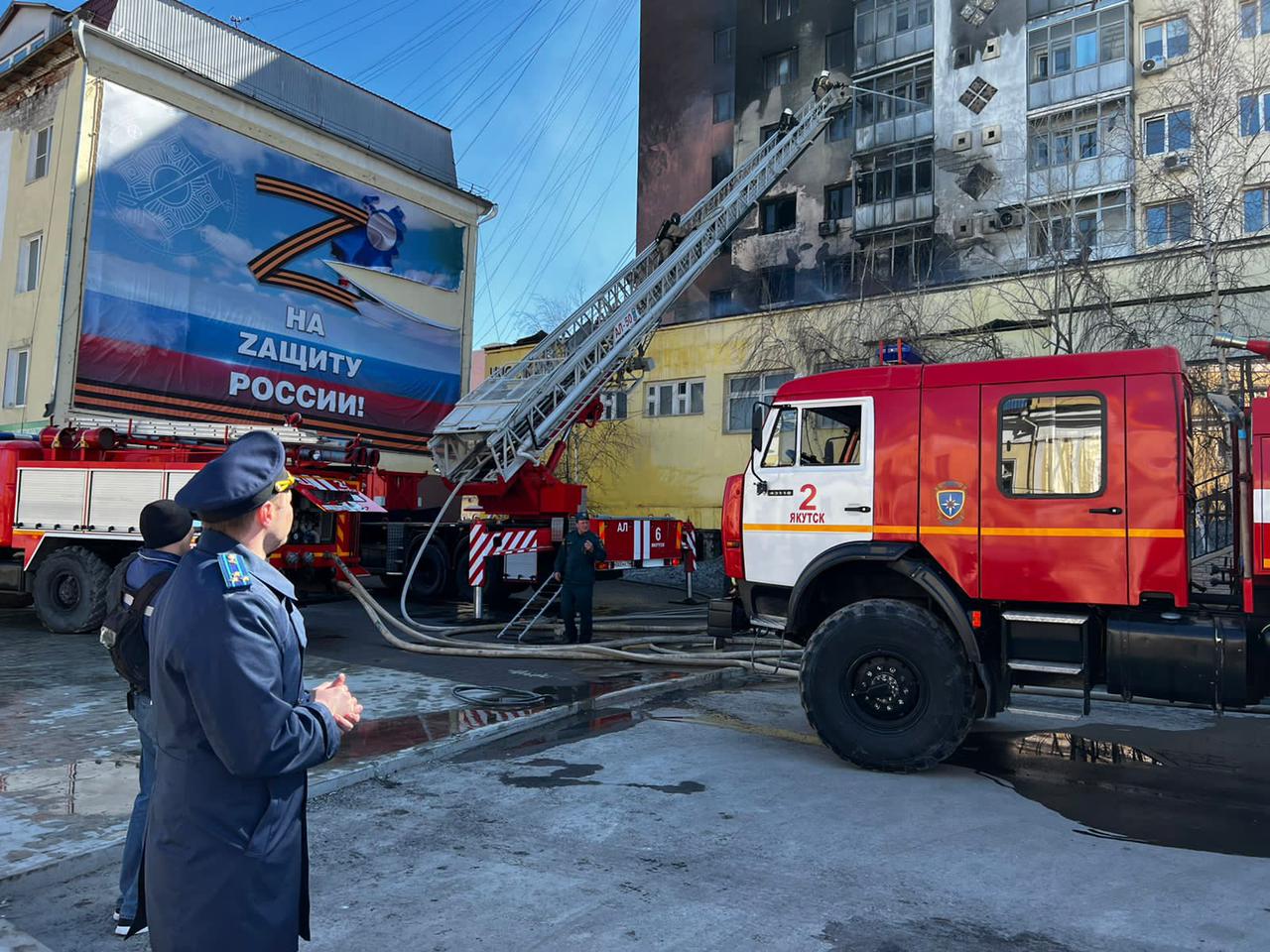 Пожар произошел в торговом центре «Илин энэр» в Якутске