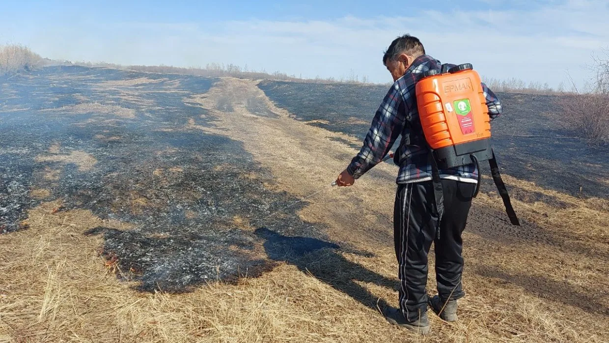 Ландшафтный пожар ликвидировали в Хангаласском районе Якутии