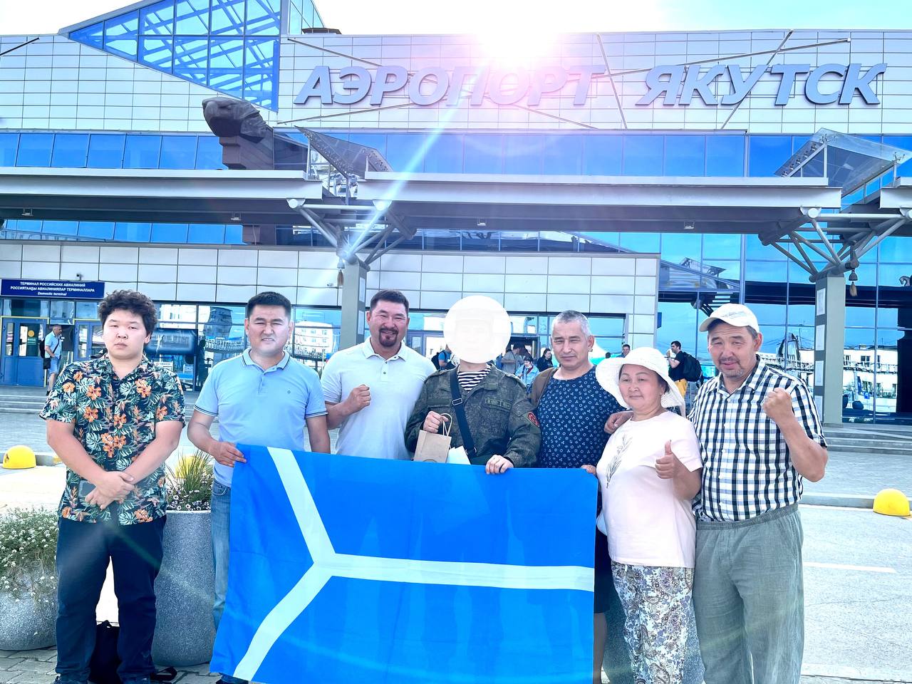 Участника СВО встретили в аэропорт Якутска