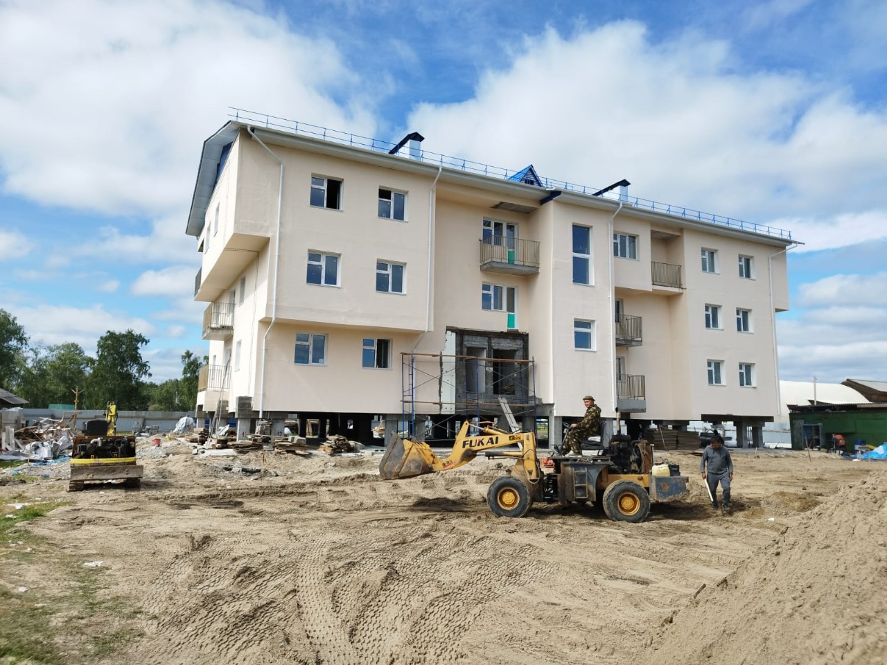 Стройготовность многоквартирного дома в Мегино-Кангаласском районе Якутии составляет 90%