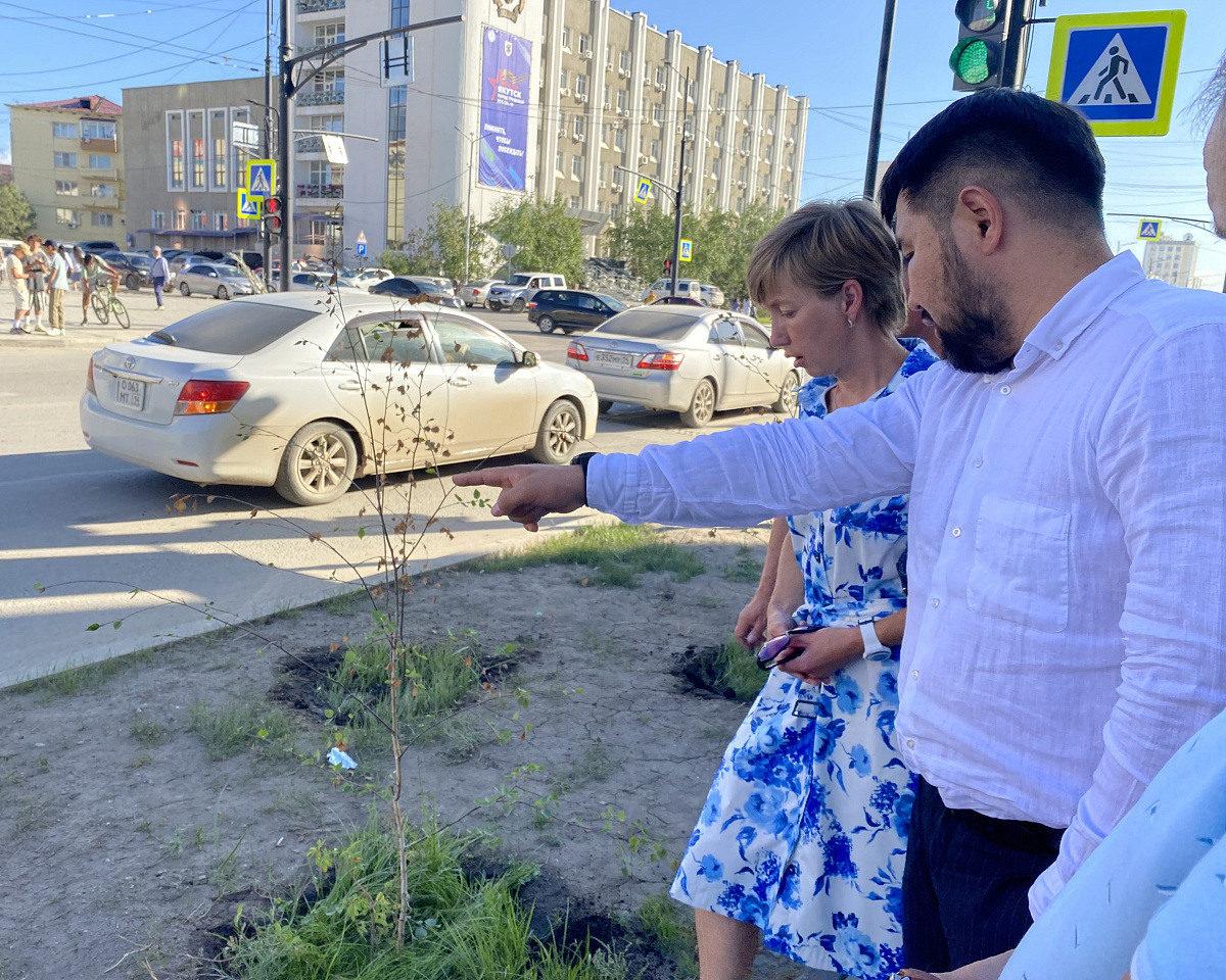 Полив зеленых насаждений на проспекте Ленина усилят в Якутске
