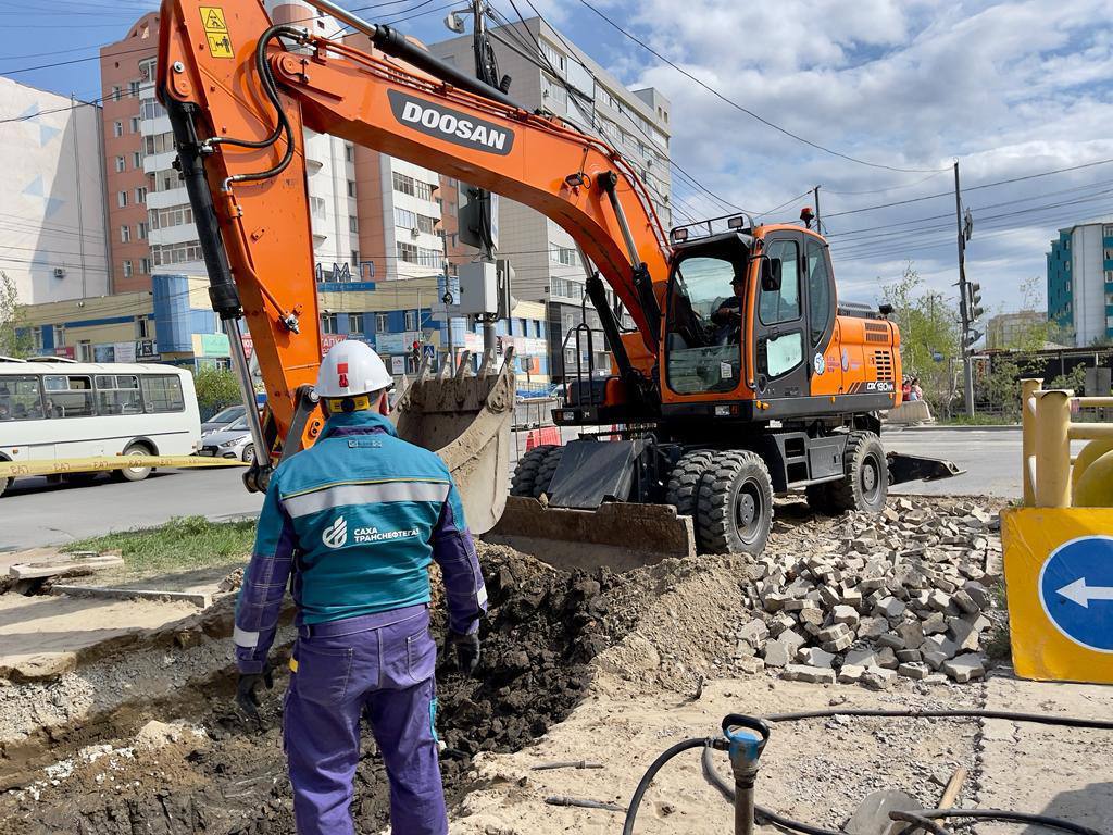 Газопровод заменят на перекрестке улиц Лермонтова и Петра Алексеева в Якутске