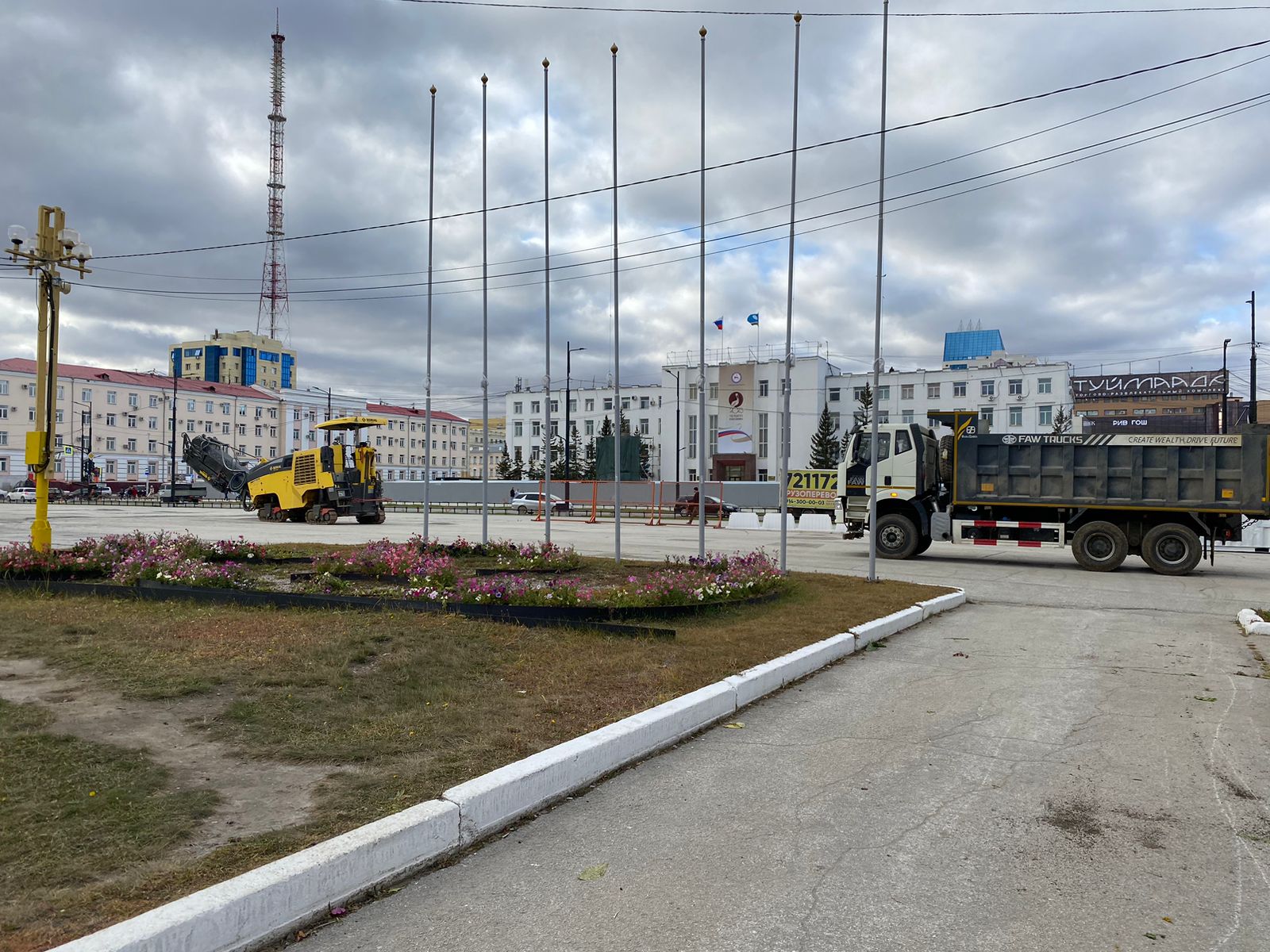Реконструкция площади Ленина началась в Якутске