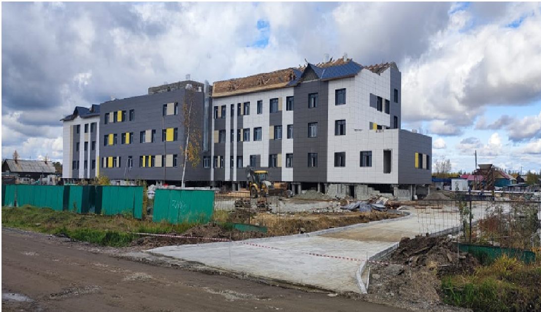 Стройготовность больничного комплекса с поликлиникой в поселке Усть-Мая составляет 76%
