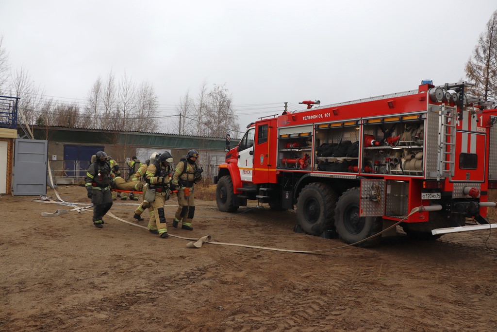 Место для практических тренировок появилось у ленских пожарных