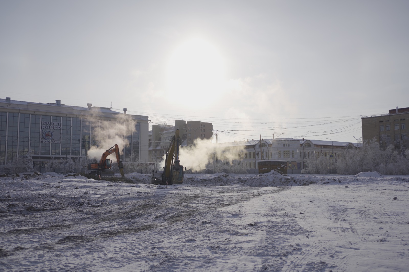 Благоустройство площади Ленина в Якутске завершат в октябре