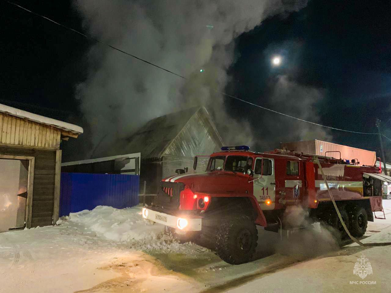 Пожар произошел в селе Владимировка
