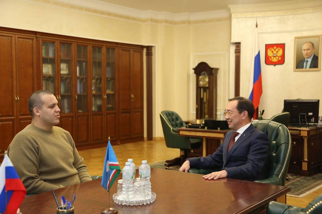 Глава Якутии встретился с президентом международной ассоциации бокса Умаром Кремлевым