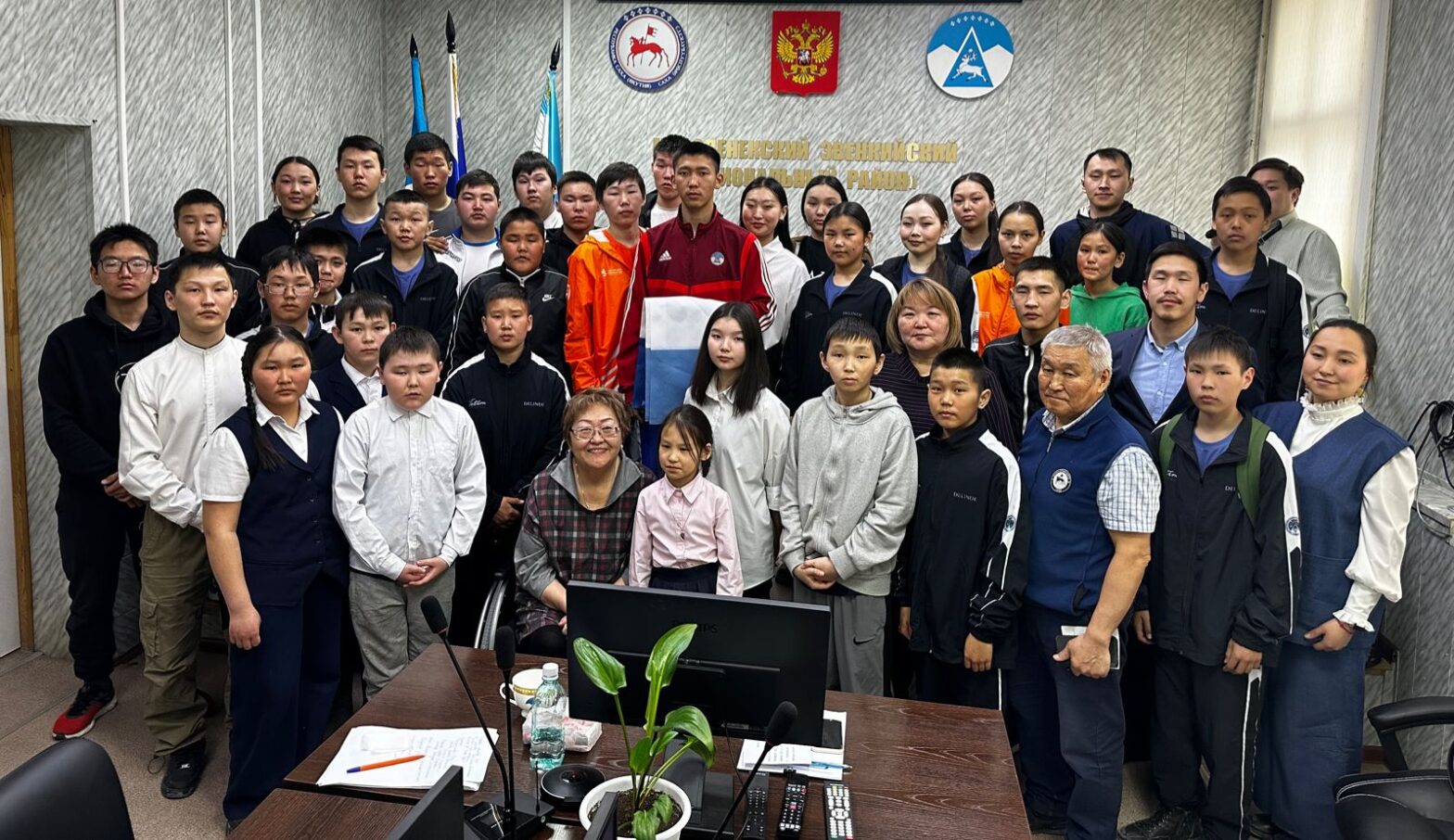 Глава Оленекского района встретилась с участниками спартакиады учащихся «Спортивные якутяне – 2024»