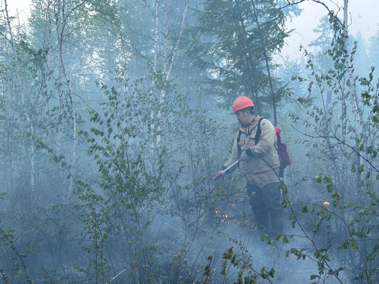 14 лесных пожаров потушили в Якутии за сутки